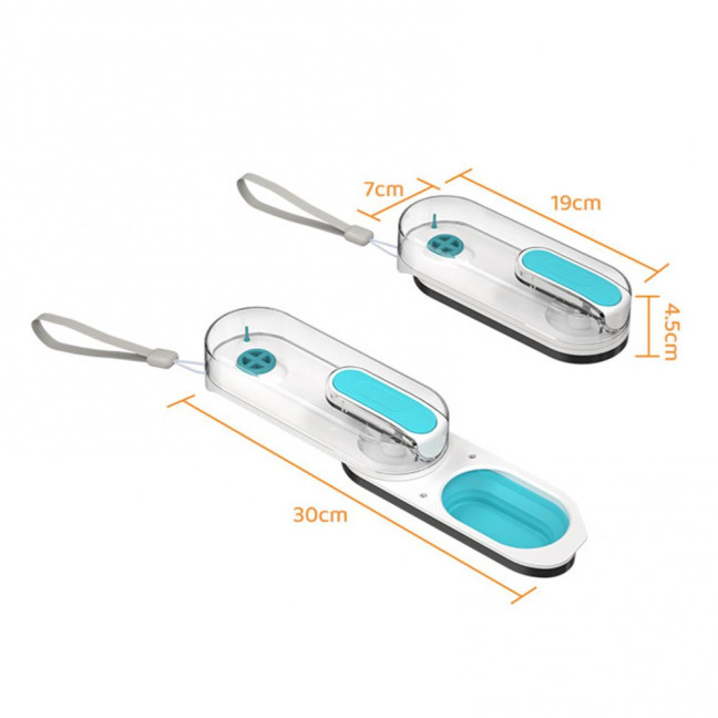 Travel Dog Water Bottle Portable Pet Water Dispenser with Lanyard for Outdoor Walking Foldable Dog Water Bowl for Small Medium Large Dogs 