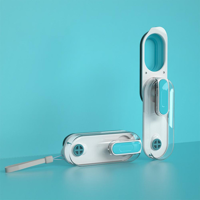 Travel Dog Water Bottle Portable Pet Water Dispenser with Lanyard for Outdoor Walking Foldable Dog Water Bowl for Small Medium Large Dogs 