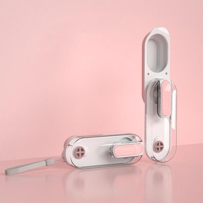 Travel Dog Water Bottle Portable Pet Water Dispenser with Lanyard for Outdoor Walking Foldable Dog Water Bowl for Small Medium Large Dogs 