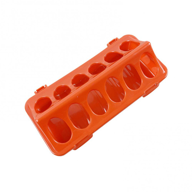 Plastic Flip Top Chicken Feeder Small Poultry Feeding Tray with Holes Duckling Quail Drinker No Waste Feeder Trough for Birds Pigeon Chicken