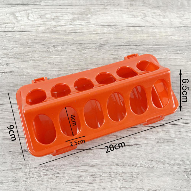 Plastic Flip Top Chicken Feeder Small Poultry Feeding Tray with Holes Duckling Quail Drinker No Waste Feeder Trough for Birds Pigeon Chicken