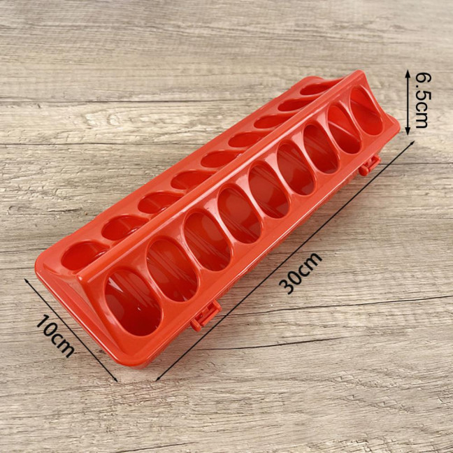 Plastic Flip Top Chicken Feeder Small Poultry Feeding Tray with Holes Duckling Quail Drinker No Waste Feeder Trough for Birds Pigeon Chicken