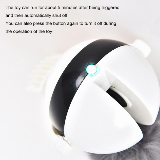 Hanging Automatic Cat Teasing Toy Interactive Electronic Fluffy Ball Toy with Auto-Moving Lifting for Indoor Cats