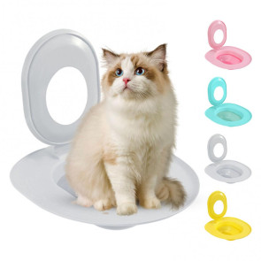 Cat Toilet Trainer Kit Universal Urinal Seat Potty Cat Toilet Training System Reusable Cat Toilet Training Seat Tool for Pet Cleaning
