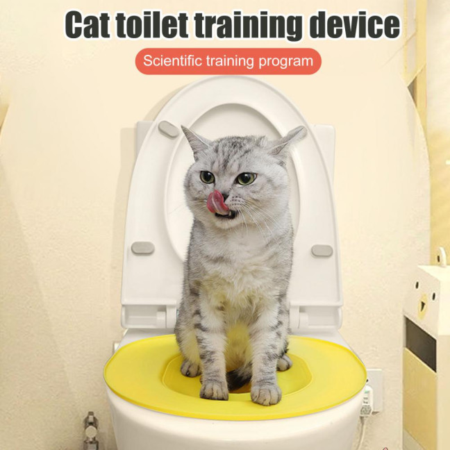 Cat Toilet Trainer Kit Universal Urinal Seat Potty Cat Toilet Training System Reusable Cat Toilet Training Seat Tool for Pet Cleaning Cat Toilet Trainer Kit Universal Urinal Seat Potty Cat Toilet Training System Reusable Cat Toilet Training Seat Tool for Pet Cleaning