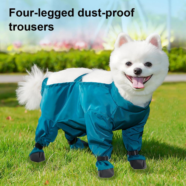 Waterproof Dog Rain Boots Pet Suspender Boots Belly Paw Protector for Small Medium Puppy Rain Snow Pants Dog Leggings for Outdoor Walking