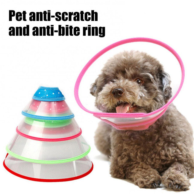 Cat Cone Collar Adjustable Recovery Pet Cone E-Collar Wound Healing Anti-licking Protective Collar Neck Cover for Cats Kittens Rabbits