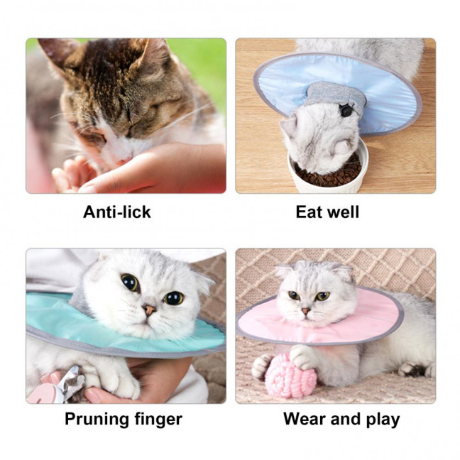 Soft Cat Cone Collar Adjustable Recovery Cone for Small Large Cats After Surgery to Stop Licking And Scratch Waterproof Protective E Collar for Wound Care Soft Cat Cone Collar Adjustable Recovery Cone for Small Large Cats After Surgery to Stop Licking And Scratch Waterproof Protective E Collar for Wound Care