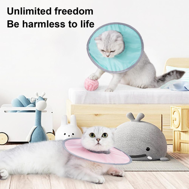 Soft Cat Cone Collar Adjustable Recovery Cone for Small Large Cats After Surgery to Stop Licking And Scratch Waterproof Protective E Collar for Wound Care Soft Cat Cone Collar Adjustable Recovery Cone for Small Large Cats After Surgery to Stop Licking And Scratch Waterproof Protective E Collar for Wound Care