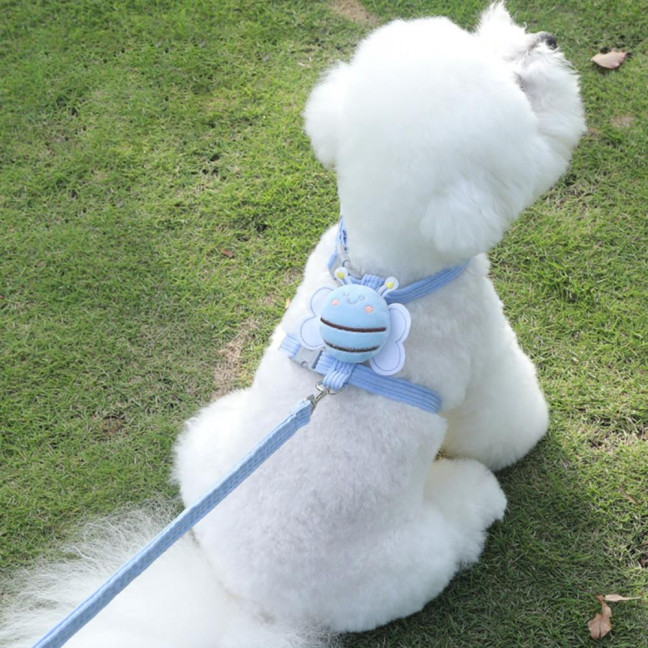 Cat Harness Leash Set Adjustable Cartoon Bee Pet Harness for Small Medium Dogs Cats Escape-Proof Pet Collar Leash for Outdoor Walking