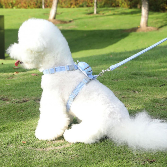 Cat Harness Leash Set Adjustable Cartoon Bee Pet Harness for Small Medium Dogs Cats Escape-Proof Pet Collar Leash for Outdoor Walking