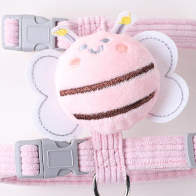 Cat Harness Leash Set Adjustable Cartoon Bee Pet Harness for Small Medium Dogs Cats Escape-Proof Pet Collar Leash for Outdoor Walking