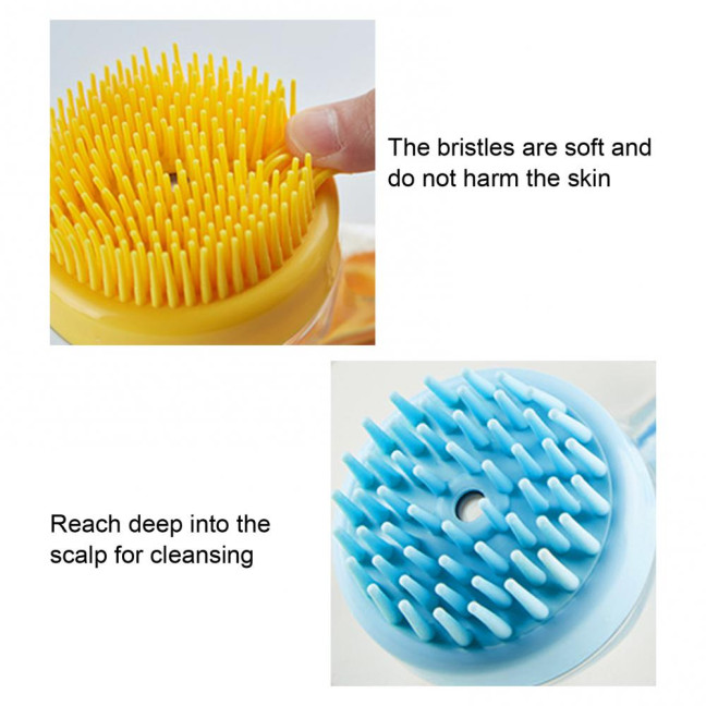 Pet Bath Brush Dog Soap And Shampoo Dispenser Pet Grooming Massage Scrubber for Long Short-Haired Dogs Cats