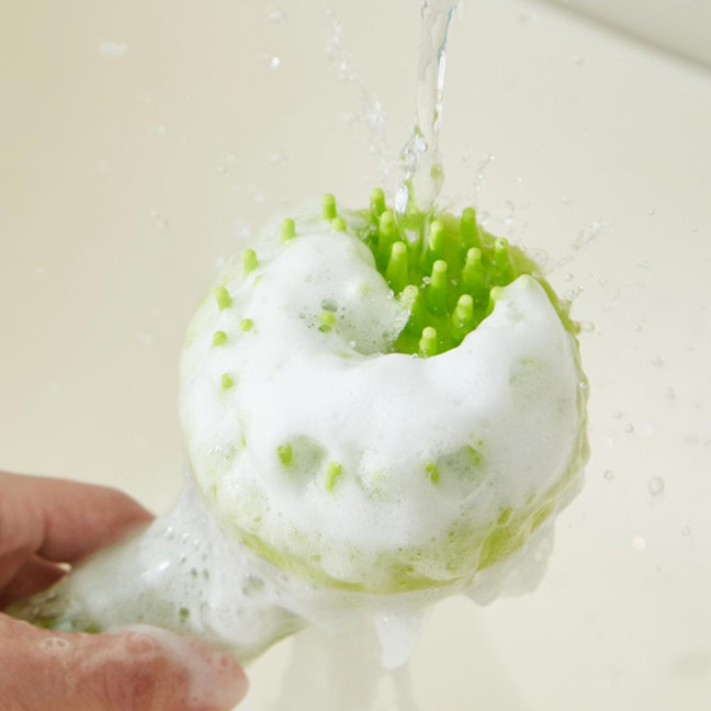 Pet Bath Brush Dog Soap And Shampoo Dispenser Pet Grooming Massage Scrubber for Long Short-Haired Dogs Cats