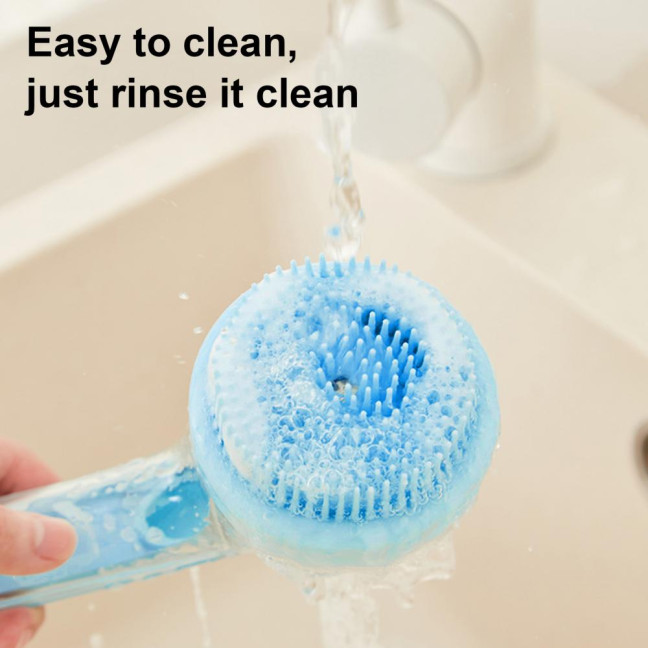 Pet Bath Brush Dog Soap And Shampoo Dispenser Pet Grooming Massage Scrubber for Long Short-Haired Dogs Cats