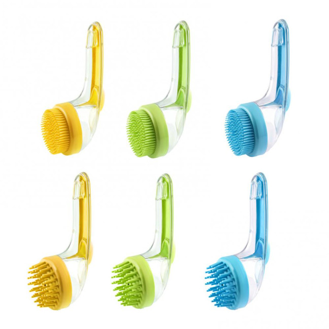Pet Bath Brush Dog Soap And Shampoo Dispenser Pet Grooming Massage Scrubber for Long Short-Haired Dogs Cats