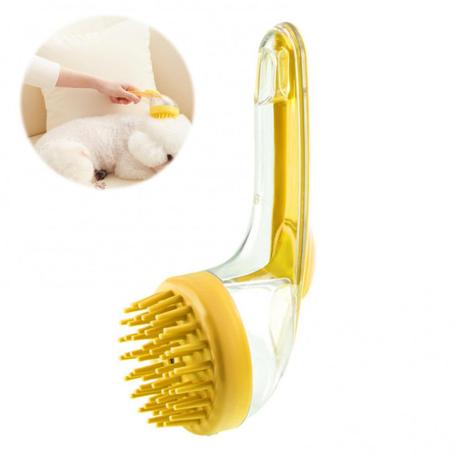 Pet Bath Brush Dog Soap And Shampoo Dispenser Pet Grooming Massage Scrubber for Long Short-Haired Dogs Cats