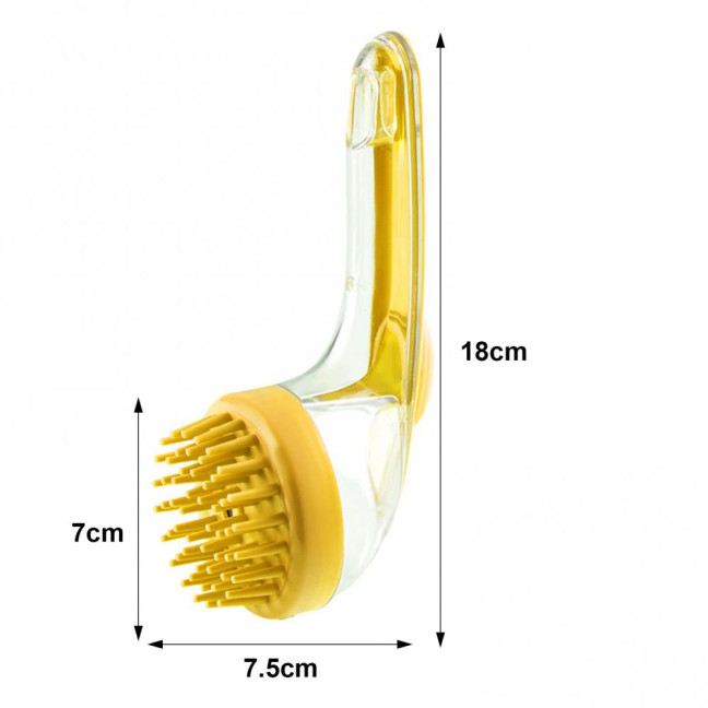 Pet Bath Brush Dog Soap And Shampoo Dispenser Pet Grooming Massage Scrubber for Long Short-Haired Dogs Cats