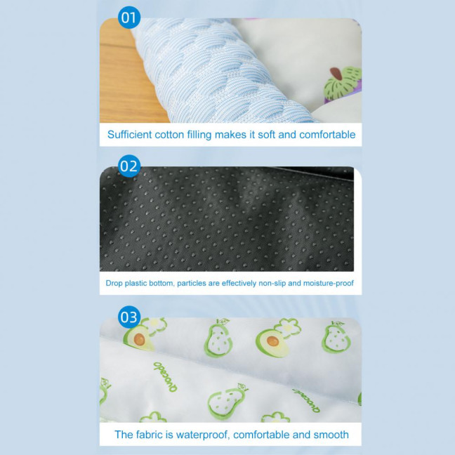 Pet Cooling Mat Cartoon Fruits Print Machine Washable Dogs Cats Sleeping Pad Non-slip Summer Ice Silk Cooling Cushion Bed 