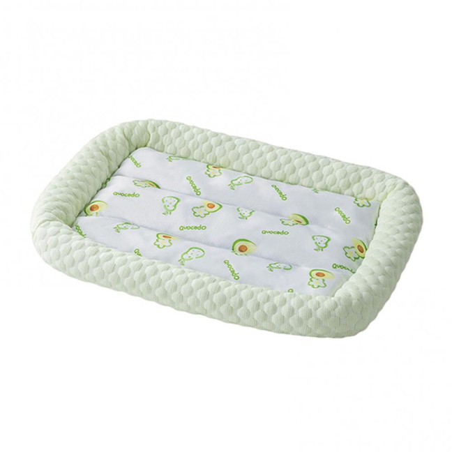 Pet Cooling Mat Cartoon Fruits Print Machine Washable Dogs Cats Sleeping Pad Non-slip Summer Ice Silk Cooling Cushion Bed 