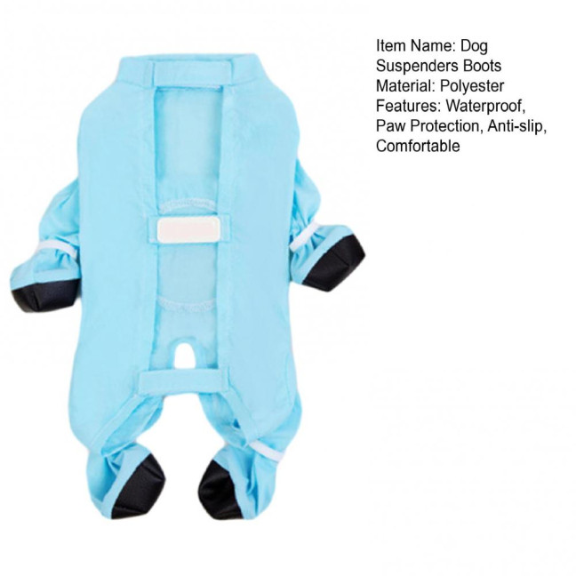 Dog Suspenders Boots Waterproof Dog Shoes Leggings Dirt Proof Dog Jacket with Boots Anti-Slip Dog Pants Paw Protector for Rainy Snowy Days Walking Dog Suspenders Boots Waterproof Dog Shoes Leggings Dirt Proof Dog Jacket with Boots Anti-Slip Dog Pants Paw Protector for Rainy Snowy Days Walking