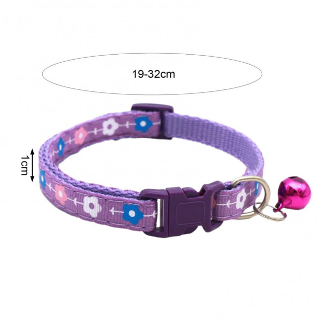 2 Pcs Pet Collar with Bell Floral Design Cat Collar with Buckle Adjustable Puppy Collar for Tiny Boys Girls Kitten Dogs Small Animals 2 Pcs Pet Collar with Bell Floral Design Cat Collar with Buckle Adjustable Puppy Collar for Tiny Boys Girls Kitten Dogs Small Animals