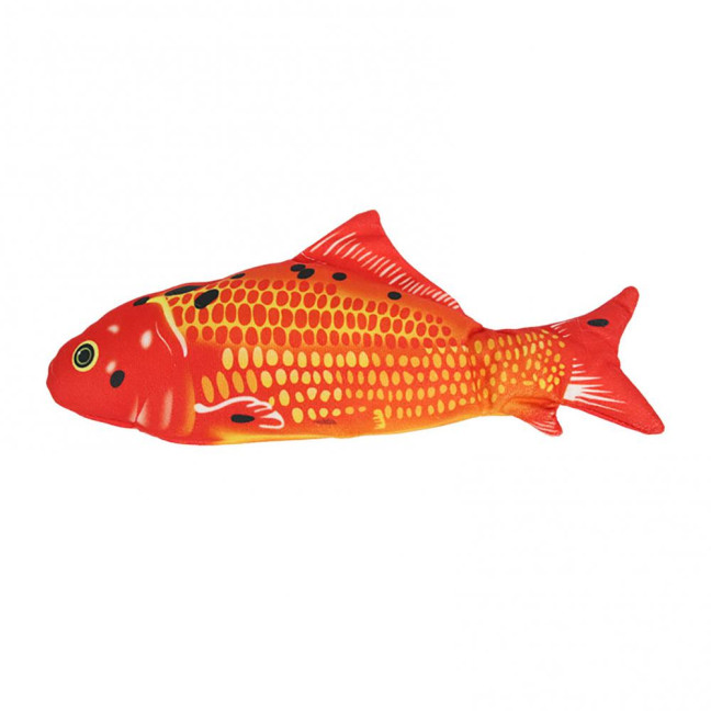 Flopping Fish Cat Toy with Catnip Interactive Automatic Floppy Carp Kitten Kicker Toy Electric Realistic Plush Wiggle Fish for Indoor Cats Dogs