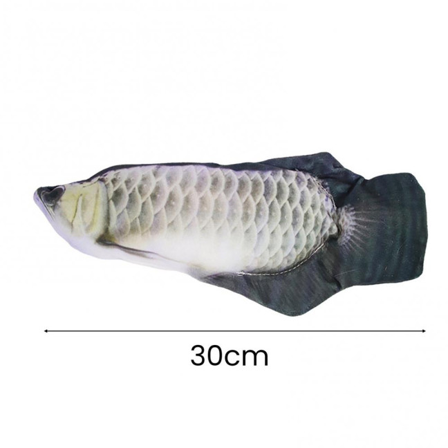 Flopping Fish Cat Toy with Catnip Interactive Automatic Floppy Carp Kitten Kicker Toy Electric Realistic Plush Wiggle Fish for Indoor Cats Dogs