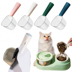 Dog Food Scoop with Accurate Measurement Dual-Function Cat Food Scoop 1 Cup Capacity Pet Food Measuring Scoop for Pet Feeding 