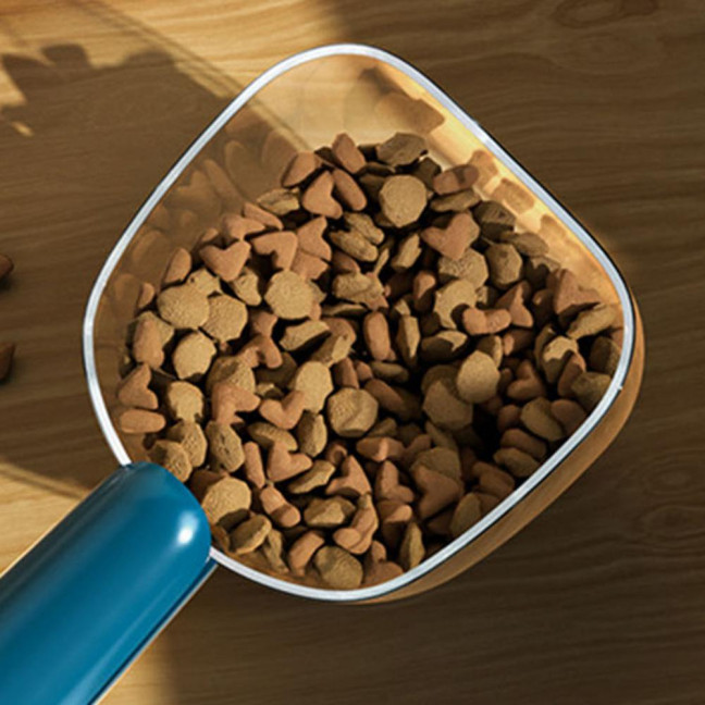 Dog Food Scoop with Accurate Measurement Dual-Function Cat Food Scoop 1 Cup Capacity Pet Food Measuring Scoop for Pet Feeding 