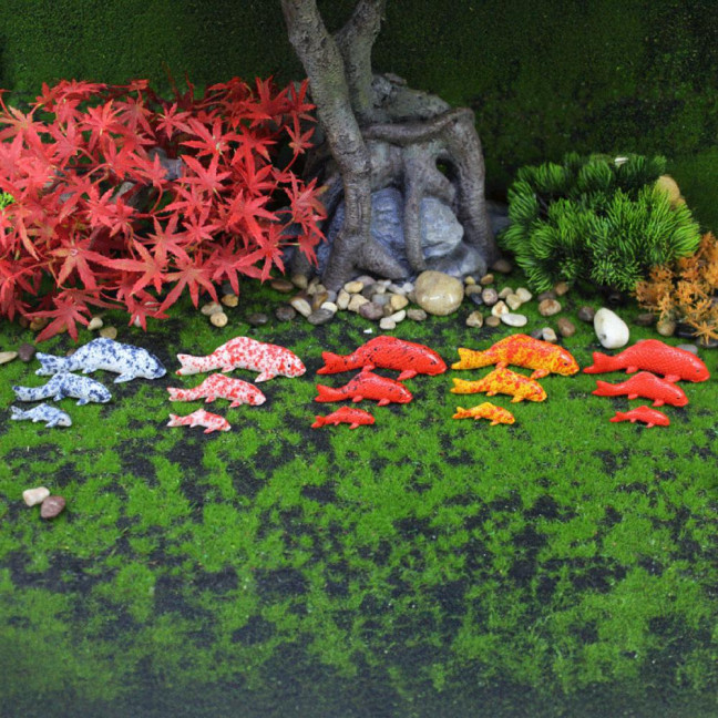Fake Fish Resin Goldfish Figurine Artificial Floating Lucky Fish Statue for Aquarium Fish Tank Pond Fairy Garden Supplies