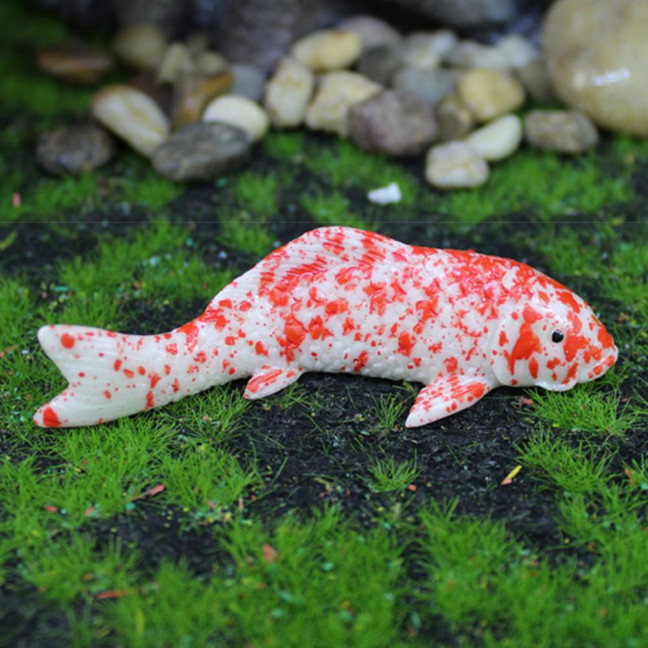 Fake Fish Resin Goldfish Figurine Artificial Floating Lucky Fish Statue for Aquarium Fish Tank Pond Fairy Garden Supplies