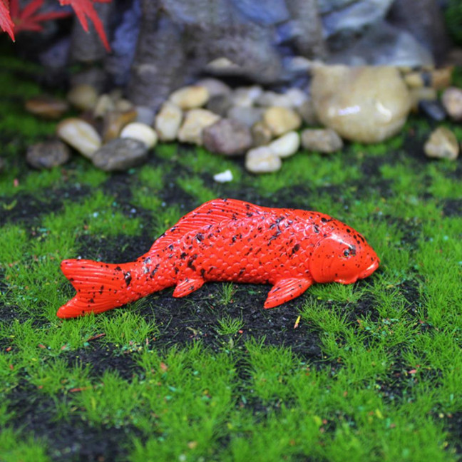 Fake Fish Resin Goldfish Figurine Artificial Floating Lucky Fish Statue for Aquarium Fish Tank Pond Fairy Garden Supplies