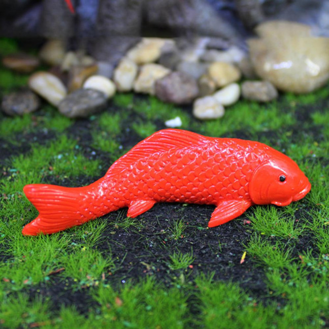Fake Fish Resin Goldfish Figurine Artificial Floating Lucky Fish Statue for Aquarium Fish Tank Pond Fairy Garden Supplies