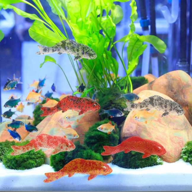 Fake Fish Resin Goldfish Figurine Artificial Floating Lucky Fish Statue for Aquarium Fish Tank Pond Fairy Garden Supplies