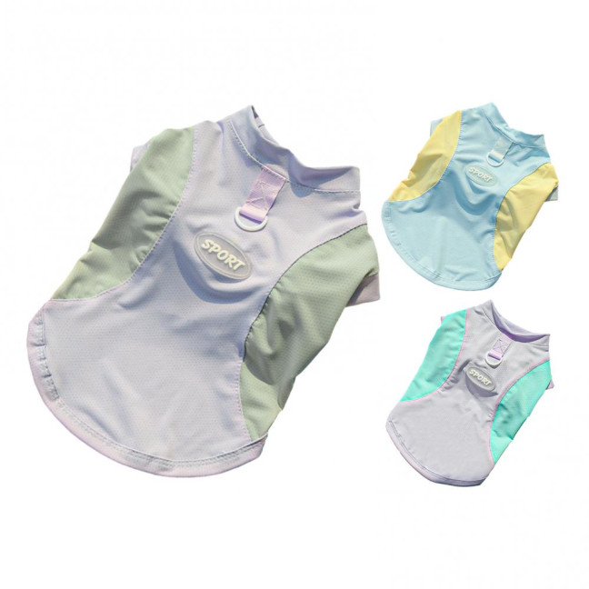 Sun Protection Dog Shirt Breathable Quick-Drying Ice Silk Dog Cooling T-shirts Summer Pet Sleeveless Clothes for Small Medium Dogs
