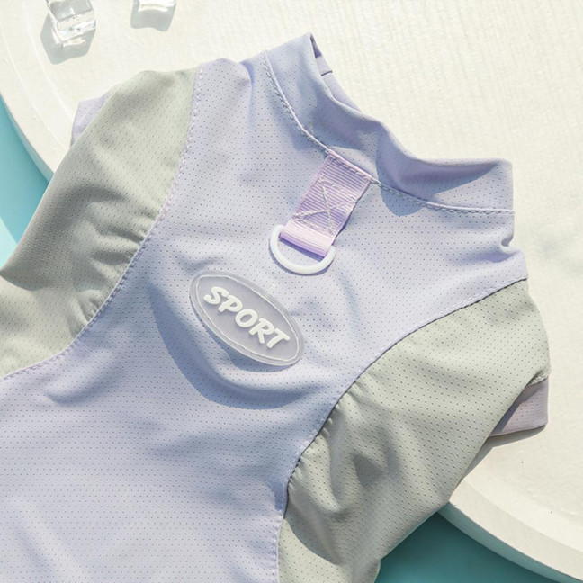 Sun Protection Dog Shirt Breathable Quick-Drying Ice Silk Dog Cooling T-shirts Summer Pet Sleeveless Clothes for Small Medium Dogs