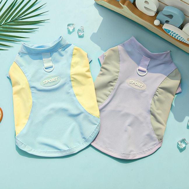 Sun Protection Dog Shirt Breathable Quick-Drying Ice Silk Dog Cooling T-shirts Summer Pet Sleeveless Clothes for Small Medium Dogs