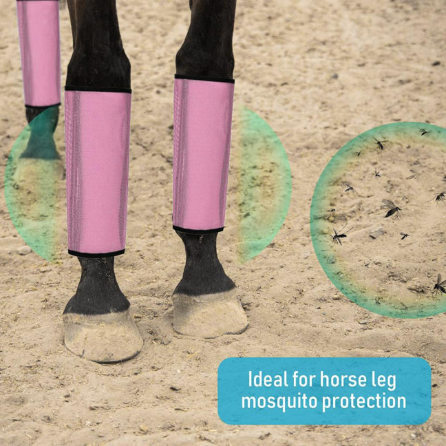 4 Pcs Horse Fly Boots Breathable Mesh Horse Leggings Equine Supplies for Reducing Stomping Hoof Damage Leg Fatigue