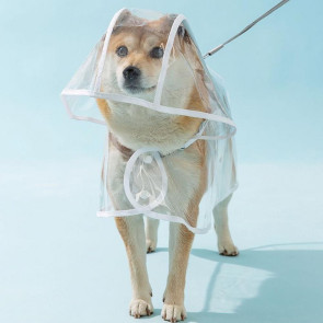Pet Dog Transparent Raincoat Hooded Waterproof Jacket Fashionable Lightweight Pet Coat Small Medium Dogs Cats Rain Poncho