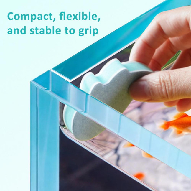 Aquarium Cleaning Sponge for Glass Walls Whale Shape Aquarium Scrubber Fish Tank Scraper Pad Cleaning Tool for Turtle Betta Tanks