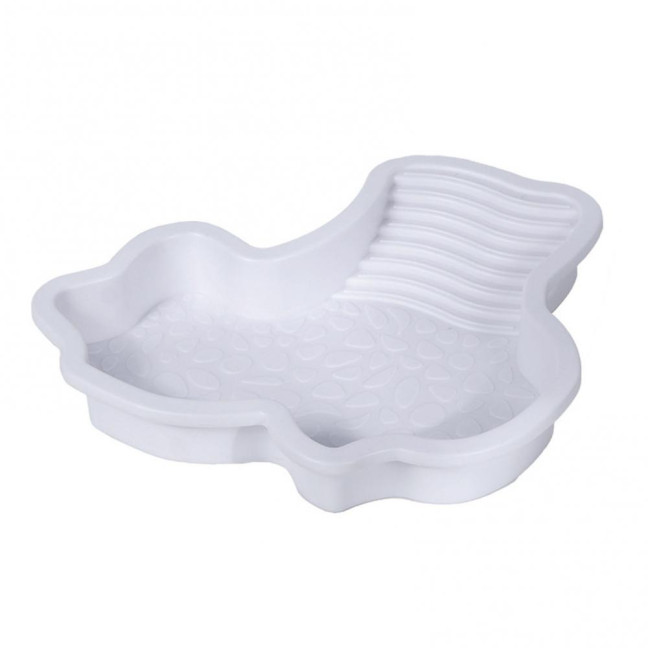 Tortoise Water Bowl with Ramp 2-in-1 Large Reptile Feeding Dish Bathing Pool Aquarium Ornament for Lizard Gecko Turtle Snake Bearded Dragon 