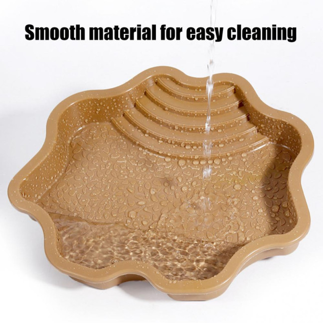 Reptile Bathing Pool Large Tortoise Feeding Dish Water Bowl with Ramp Aquarium Ornament for Lizard Gecko Snake Turtle Bearded Dragon Reptile Bathing Pool Large Tortoise Feeding Dish Water Bowl with Ramp Aquarium Ornament for Lizard Gecko Snake Turtle Bearded Dragon