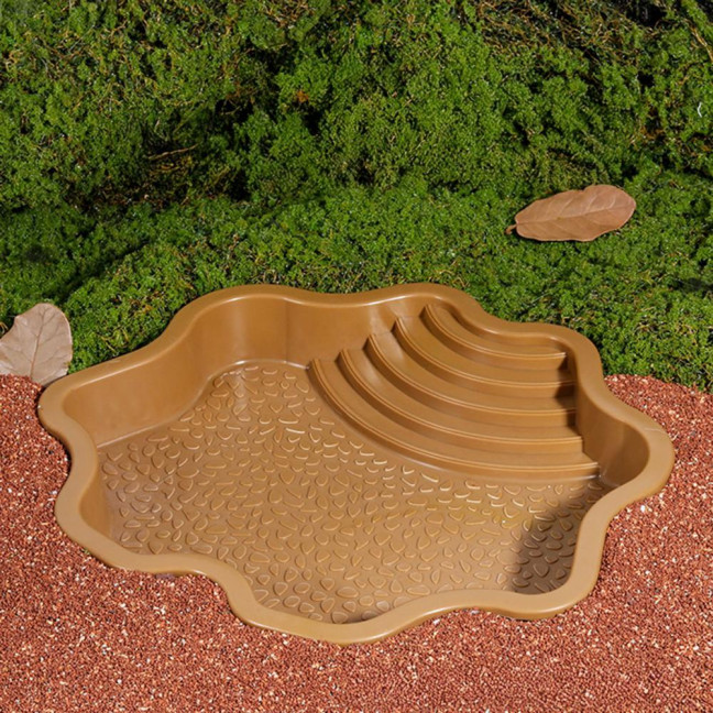 Reptile Bathing Pool Large Tortoise Feeding Dish Water Bowl with Ramp Aquarium Ornament for Lizard Gecko Snake Turtle Bearded Dragon Reptile Bathing Pool Large Tortoise Feeding Dish Water Bowl with Ramp Aquarium Ornament for Lizard Gecko Snake Turtle Bearded Dragon