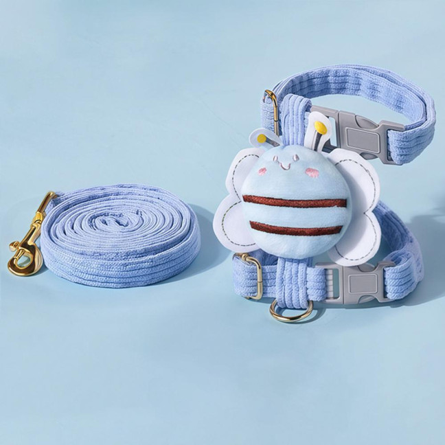 Cat Harness And Leash Set Adjustable Escape Proof Kitten Harness with Cartoon Bee for Small Medium Cats Dogs Outdoor Walking