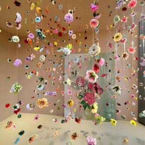 Artificial Flower Garland Faux Wildflower Hanging Decoration Fake Floral Vines Curtain for Spring Summer Home Garden Wedding Party Arch Wall Decor