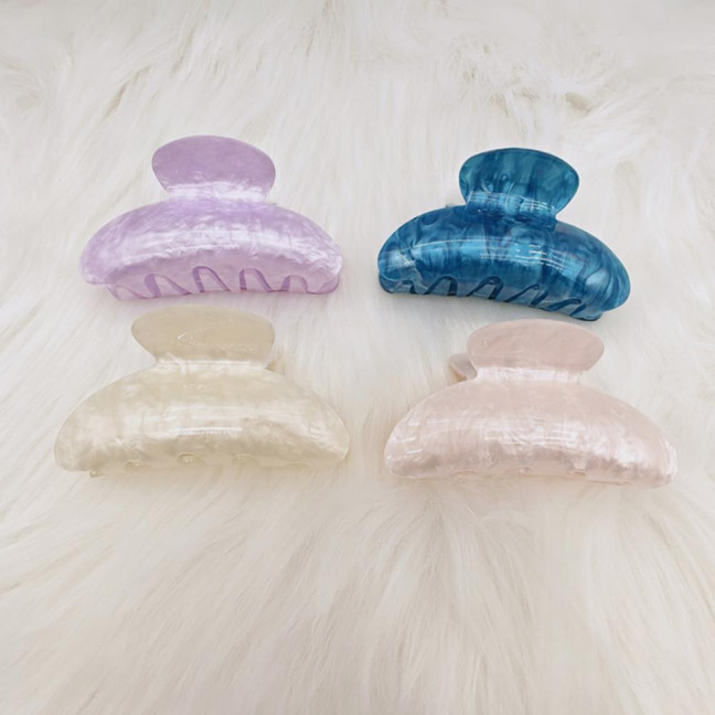 Women Hair Clip Candy Color Geometric Shape Hair Claw Large Size Back Head Hair Clamp Hair Accessories