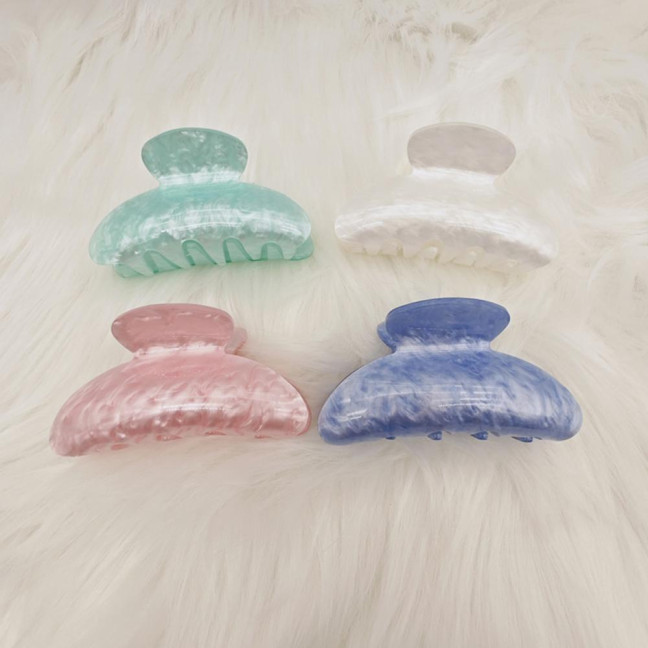 Women Hair Clip Candy Color Geometric Shape Hair Claw Large Size Back Head Hair Clamp Hair Accessories