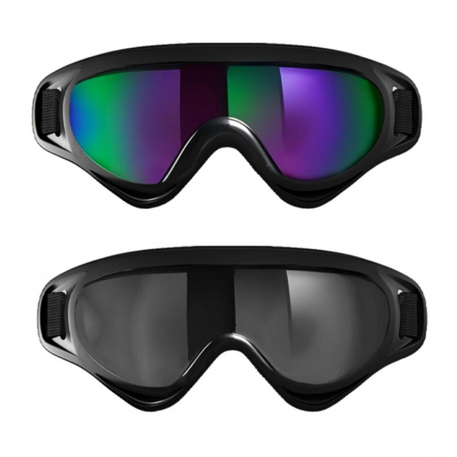 Dog Goggles Wind Dust Fog Proof Eye Wear UV Protection Pet Sunglasses with Adjustable Strap for Pet Travel Skiing 