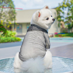 Pet Clothes Lightweight Mesh Fabric Hooded Short Sleeve Breathable Sun Protection Clothes Easy Wash Quick Drying Pet Vest